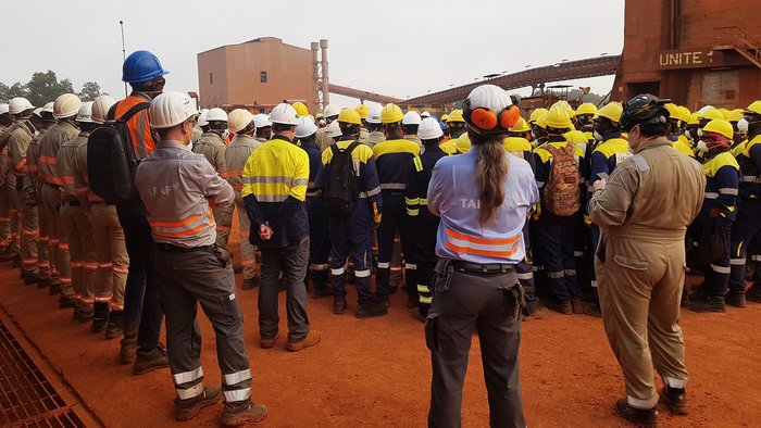 All in attendance at the safety Kick-off meeting on site in West Africa.