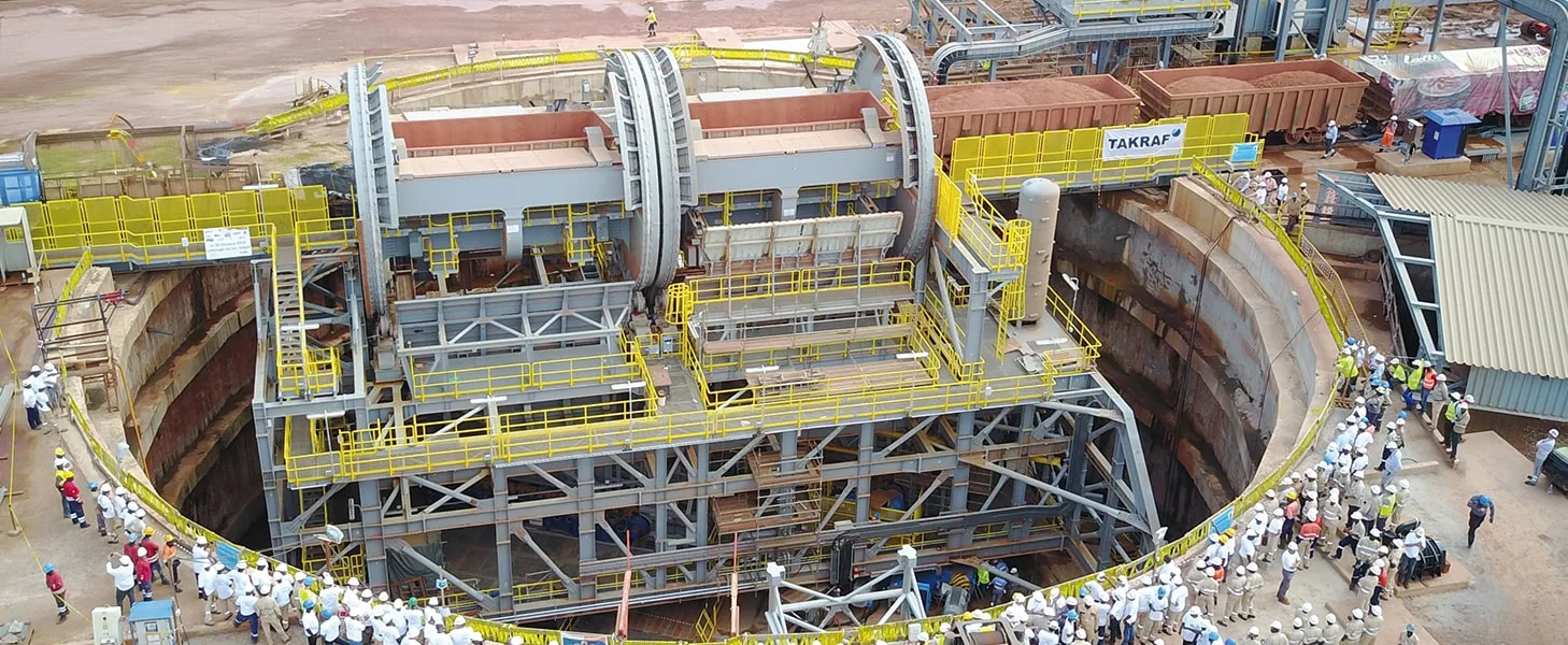 TAKRAF Wagon Unloading Tippler in Guinea.