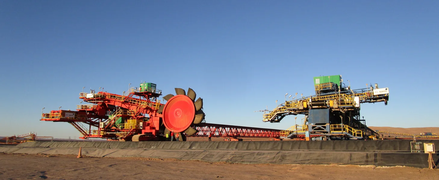 TAKRAF heap leach pad system in Chile