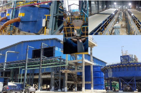 DELKOR process solution for cement, flotation cells with MAXGen mechanism, horizontal belt filters, and high-rate thickeners