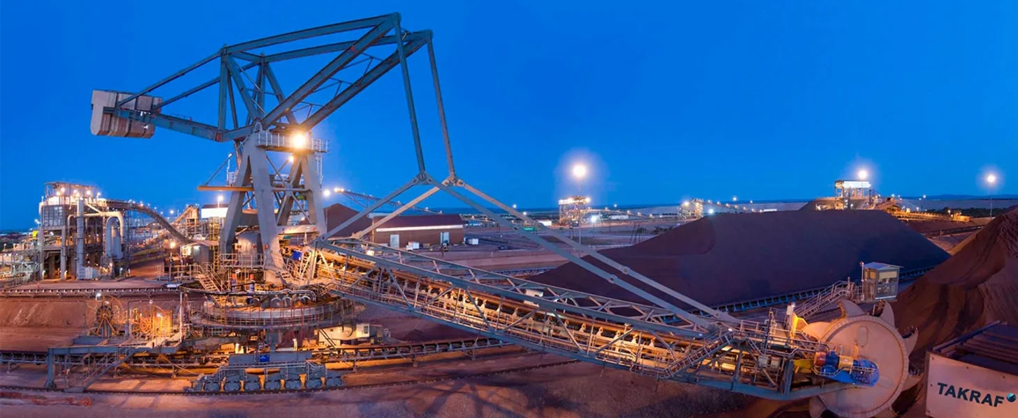 TAKRAF Bucket-Wheel Reclaimer for iron ore in South Africa.