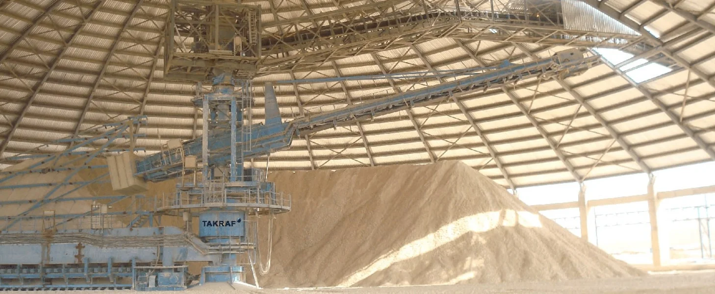 TAKRAF side scraper reclaimer with 200 t/h capacity for cement in India