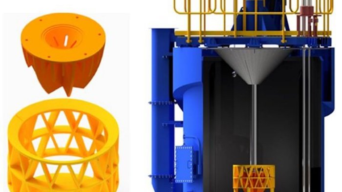 A pictorial view of our BQR flotation cell with our proprietary MAXGen mechanism.