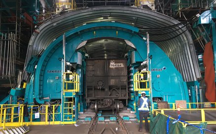 Wagon Unloading Station in Canada
