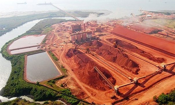 Bauxite handling plant in Guinea