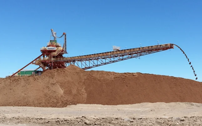 TAKRAF Spreader for spent ore in Chile