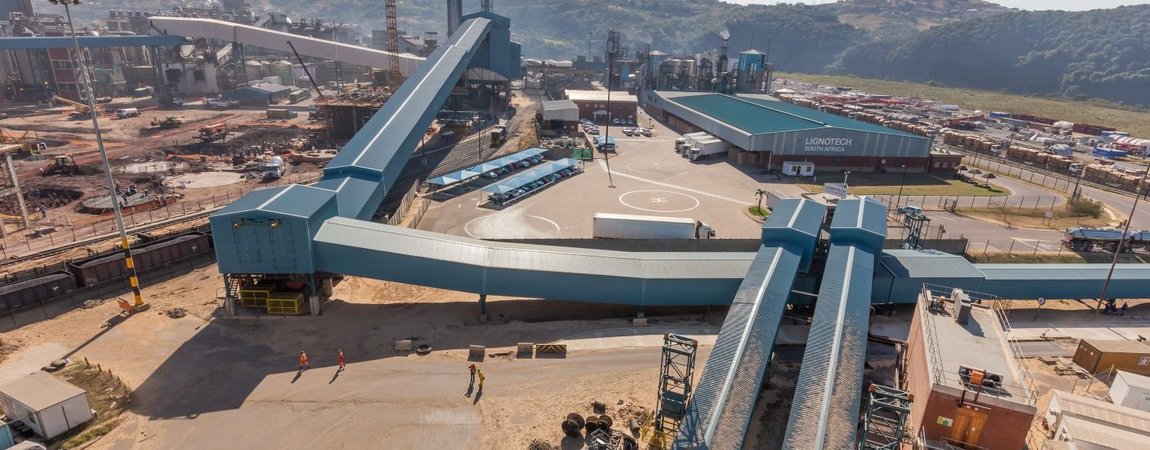 The picture shows an overview over an In-plant material handling system in South Africa.