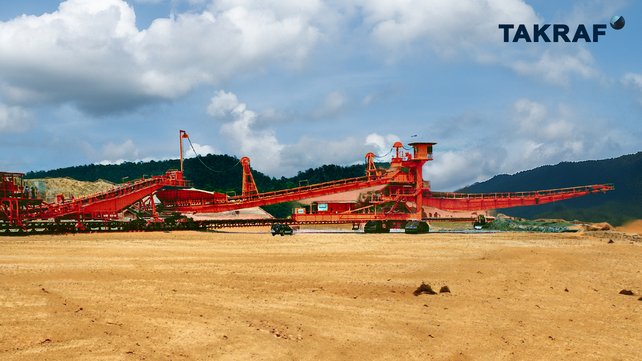 A TAKRAF Compact Spreader installed in Thailand, similar to the equipment being supplied in North Africa.