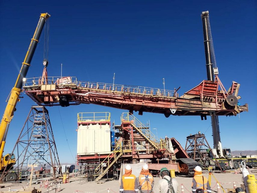 Bucket-wheel reclaimer refurbishment in Chile