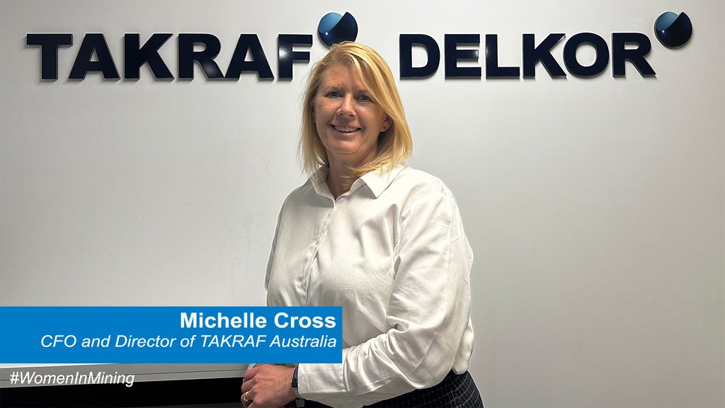 The picture shows Michelle Cross, CFO and Director of TAKRAF Group in Australia. 