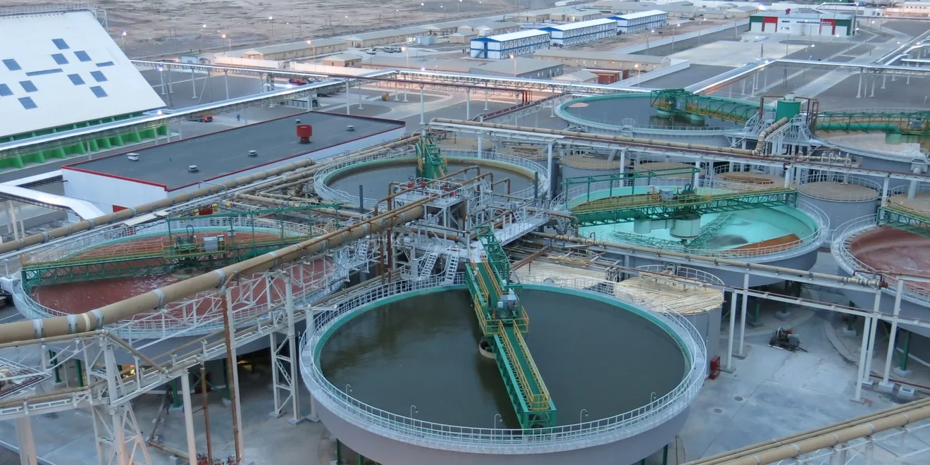 4 x 30 m diameter, 2 x 32 m diameter and 2 x 39 m diameter high rate thickeners with elevated steel design to treat potash in Garlyk, Turkmenistan.