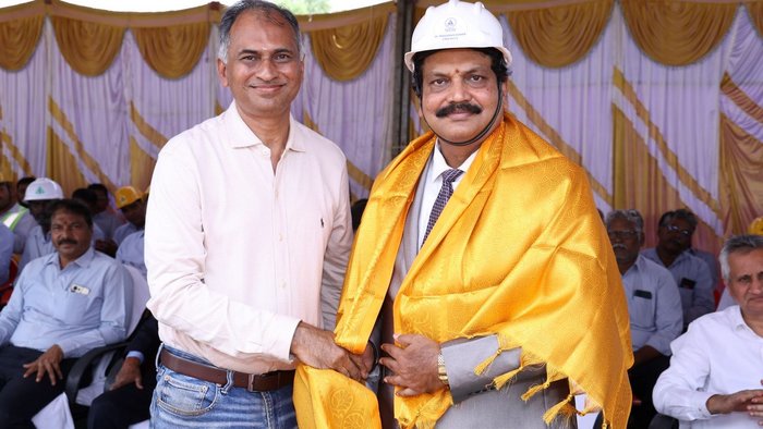 at an inauguration ceremony.