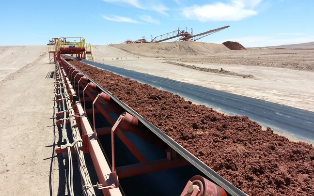 TAKRAF spent ore dumping system in Chile