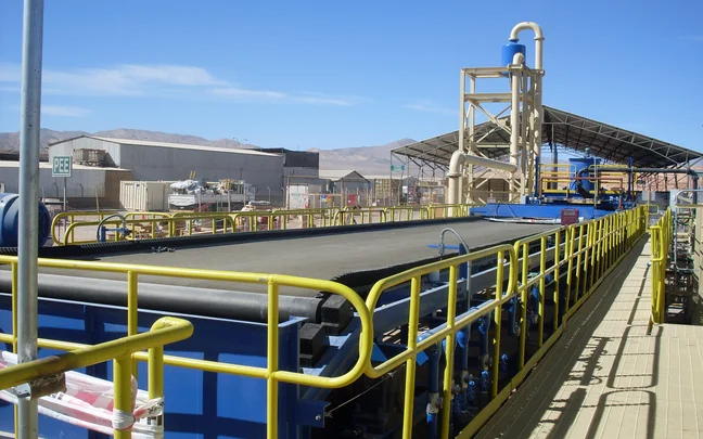 DELKOR Horizontal Vacuum Belt Filter for gold, Chile.