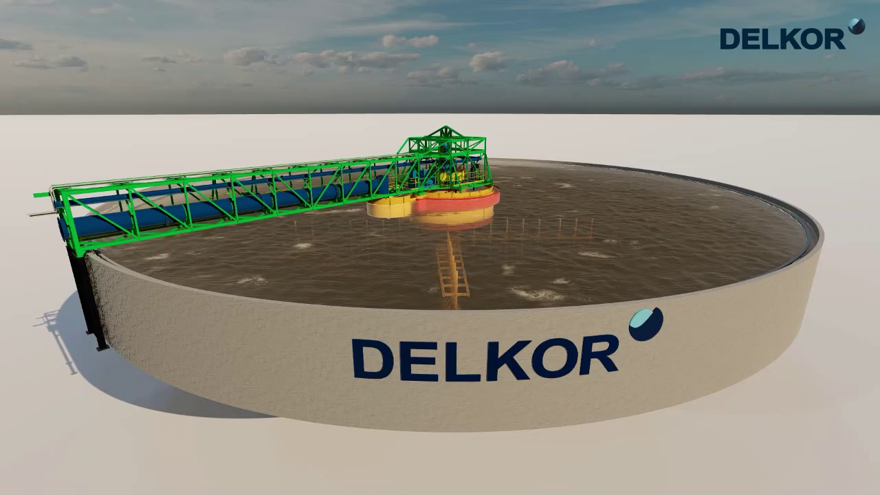 3D picture of our DELKOR Paste Thickener with its record-breaking 14 MNm drive